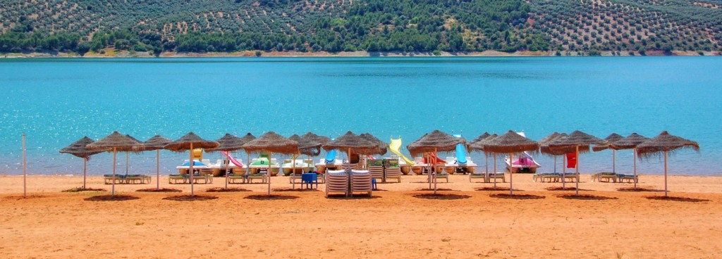 Valdearenas Beach Lake of Iznajar Cordoba Andalucia