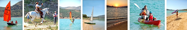 Iznajar Beach, Andalucia, Boats, Kayaks, Sailing, Horses